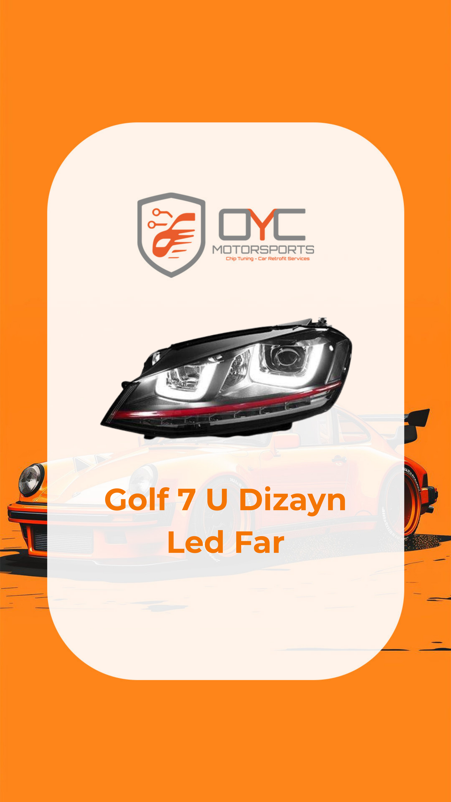 VW GOLF 7 U LED FAR KIRMIZI