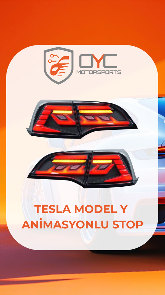 TESLA MODEL Y ANİMASYONLU STOP